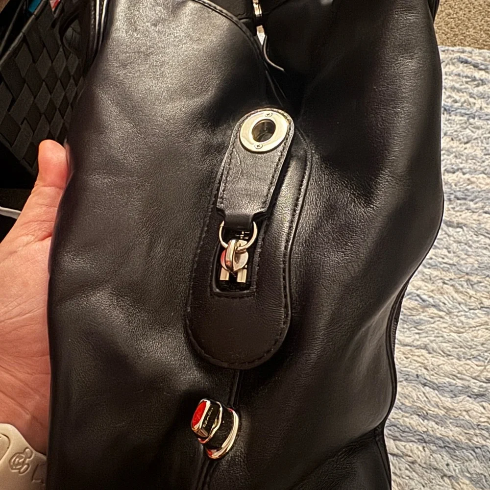 LIKE NEW Coach Edie Signature Leather & Canvas Shoulder Bag - FLAWLESS - Picture 12 of 13